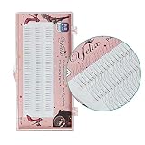 2D Russian Volume Eyelash Extensions Clustered Lash Pre-made Long Stem Fans Individual Mink Eyelash
