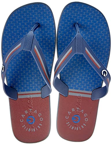 Cartago Detroit Chinelo, Masculino, Azul/Bordô, 39
