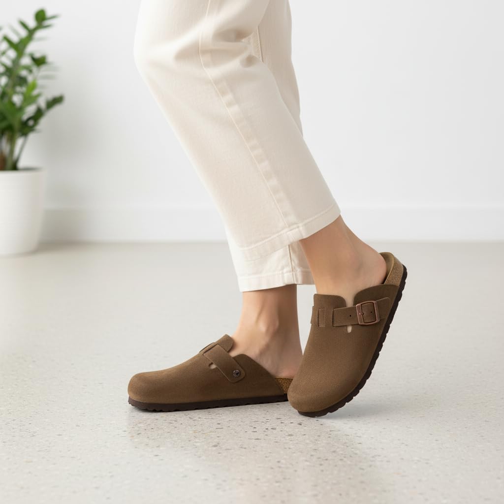 CUSHIONAIRE Hana - Genuine Leather Suede Classic Clog Womens Shoes - Slip On Mule Comfortable Shoes for Women - Image 7