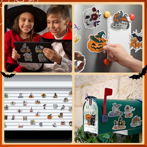Kit Magnéticos de Arte Diamante Halloween 30 Pcs Copkim miniatura 5
