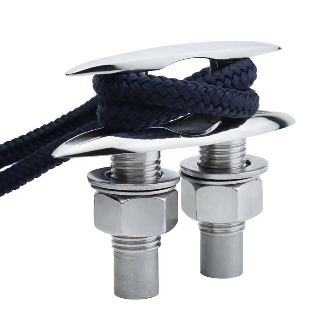 Pull Up Flush Mount Cleat Boat Dock Deck Marine Stainless Steel 316 Retractable Low-Profile Mooring Rope Neat Cleat Lift