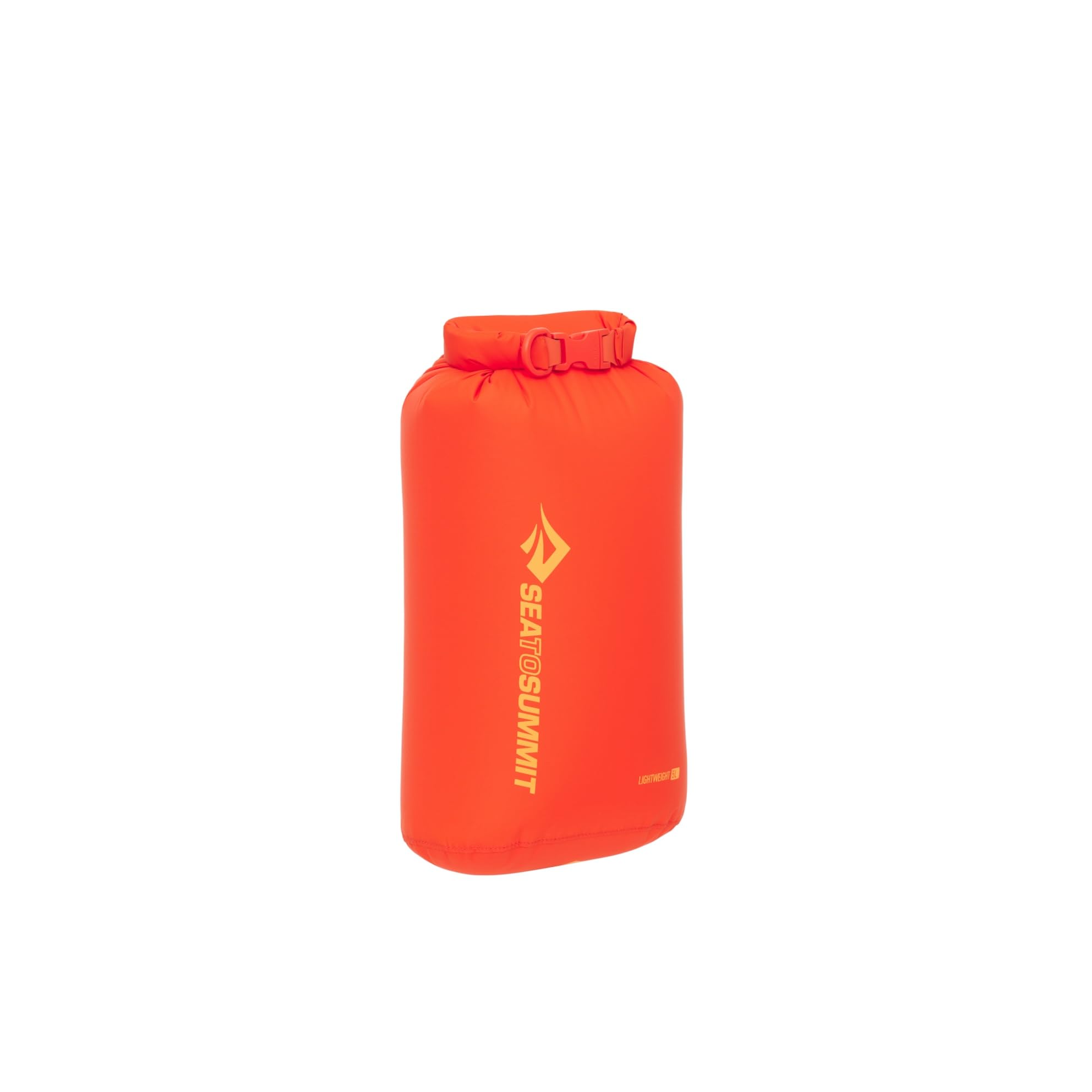 SEA TO SUMMIT - Lightweight Dry Bag S 5L - Waterproof Storage - Roll-Top Closure - Recycled Fabric - Base Lash Point & D-Ring - For Backpacking & Kayaking - 16.8 x 14 x 32cm - Spicy Orange - 50g