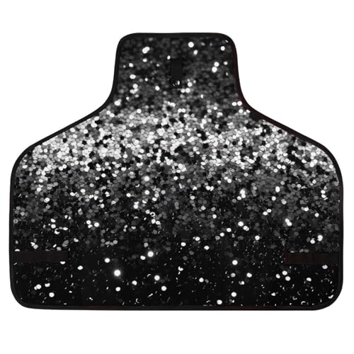 Delantal de trabajo impermeable con 8 bolsillos negro y blanco