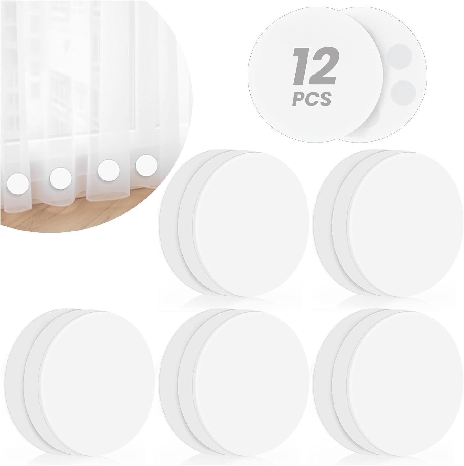 YixangDD 8 Pack Shower Curtain Weights, Silicone Covered Curtain Magnets