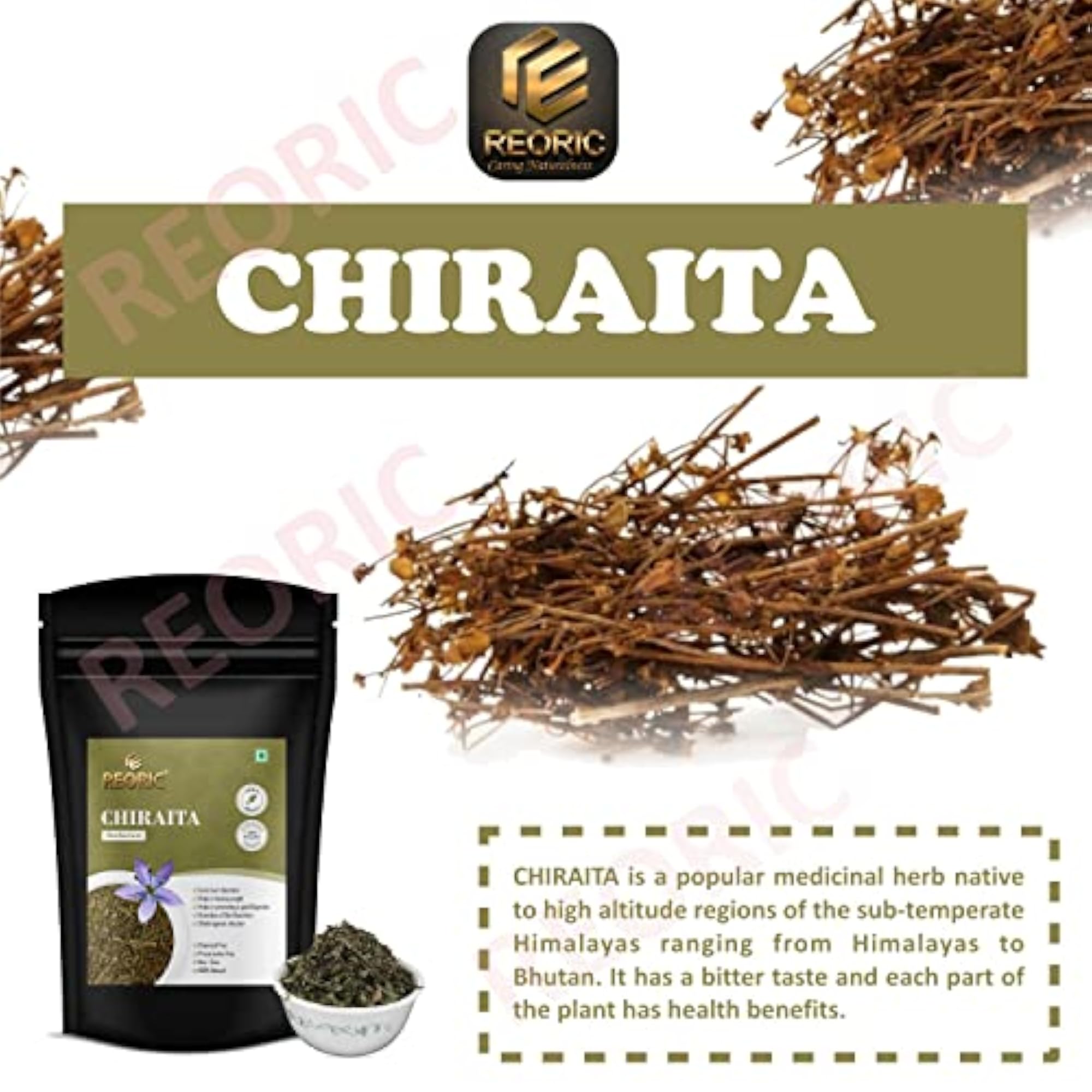 Chirata, Pure Raw Form, 100 Grams