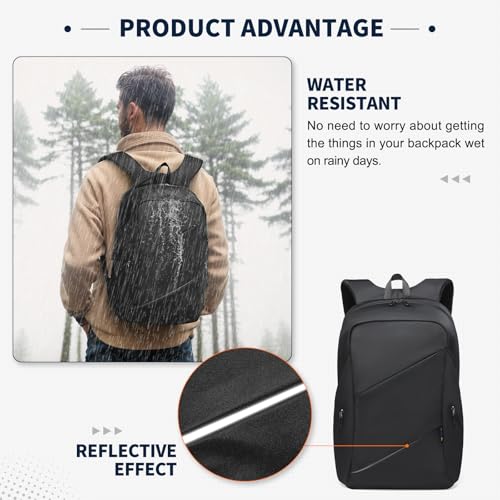 Travel Laptop Backpack, Anti-Theft Carry On Backpack Professional, TSA-Approved Water-Resistant Rucksack for Work Men Women Fits 16 Inch Notebook, Black4