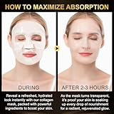 Snail Mucin Mask 4 Pack, Glass Skin Collagen Mask, Collagen Face Mask, Advanced Snail Mucin Glass Glow Hydrogel Face Masks Skincare, Moisturizing Hydrating Anti-aging Face Masks - Image 6