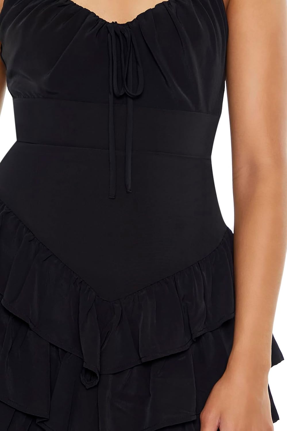 Forever 21 Womens Cutout Tiered Ruffle Mini Dress - Image 5