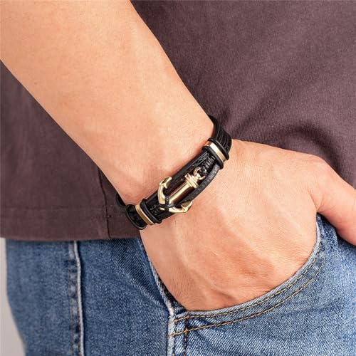Bracelet en cuir tissé pour hommes idéal pour un style urbain chic au quotidien - 5