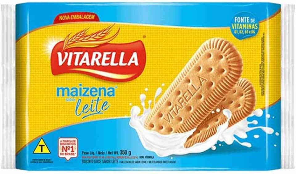 Biscoito Doce Maizena Leite 350g - Vitarella