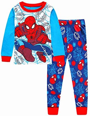 N‘aix Spiderman Children's Pajamas Set 2-7T PJS Cotton Sleepwear Little Boys Kids Pajamas (Spiderman-T9, 4T)