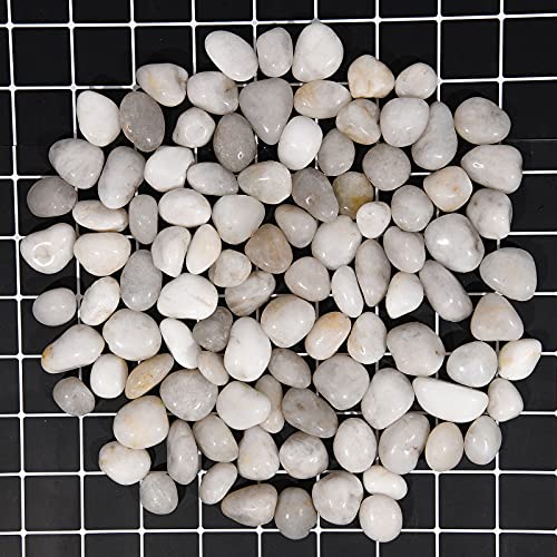 Hisredsun 1,8 kg Dekosteine Flusskiesel für Aquarium, Blumentopf, Landschaftsbau, Vasenfüller und Gartendekoration