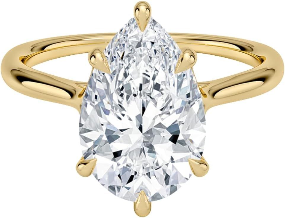 3 Ct Asscher Cut IGI Certified Lab Grown Diamond Ring 10K 14K 18K Solid Gold Solitaire Lab Grown Diamond Engagement Ring (E-F Color, VVS2 Clarity)