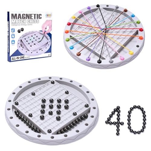 Juego de mesa 2 en 1 con ajedrez magnético y rompecuerdas miniatura 1