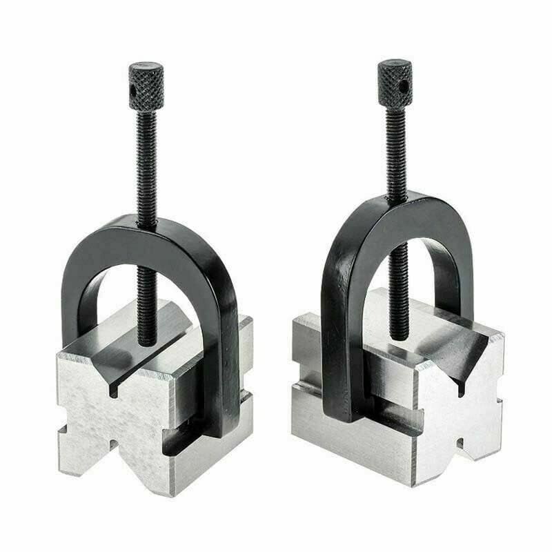 KALANJARI Hardened Steel V-Block Clamp Set - 90 Degree V Blocks-image-12