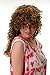 WIG ME UP- BW563-P6 Peluca Hombres Mujeres Carnaval Marron Moreno rizos Peluda...