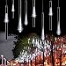 Outdoor Lights,LED Meteor Shower Rain Lights,Waterproof Garden Lights 30cm 8 Tubes 144leds Snow Falling Raindrop Icicle Cascading light for Holiday Wedding Xmas Tree Decor White Color