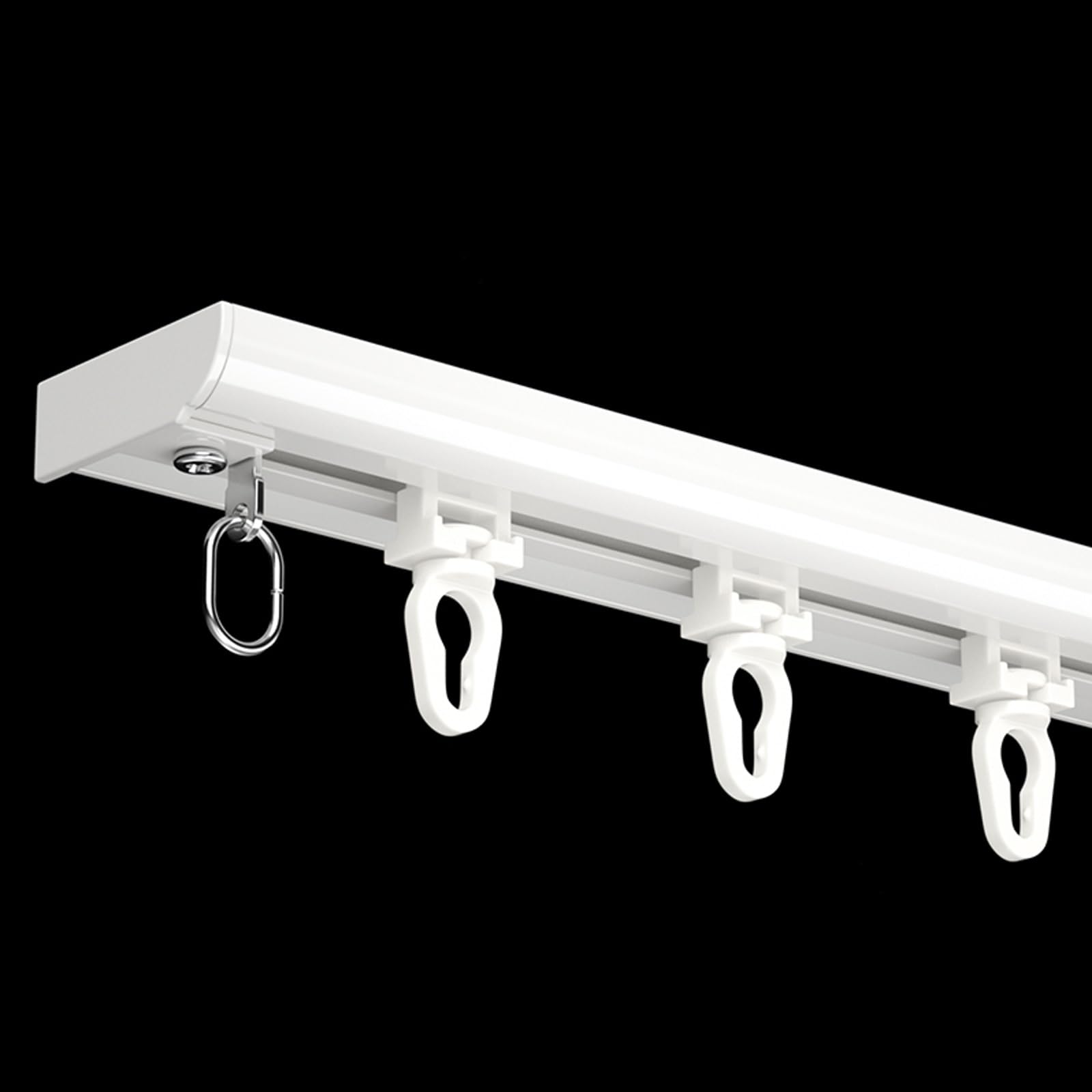 Riel de cortina de techo de aluminio de 11 pies para barra divisora de habitación ondulada