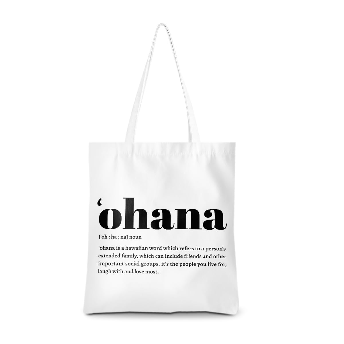 DHKG Aloha Mahalo Ohana Definition Zulu Maori Hawaiian Tote Bag Hawaii Gifts Hawaii Souvenirs Bags Beach Bag Shopping Bags