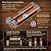 FANKAI Travel Cigar Humidor, Portable Humidifier Tubes, Removable Cigar Case with Stand, Detachable Storage Tube for 2 Cigars Shorter 6.5 inch, Crystal Gel Keep Humidity (2 Cigar Tubes)