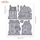 GLOBLELAND Haftstempel Aus Gummi 22x18cm Mit Haus Architektur Cottages Bäumen EVA Haftstempeln Straßenlaternen Vogel Stempelset Für Die Kartengestaltung Fotoalbum Dekoration Dekoration Scrapbooking