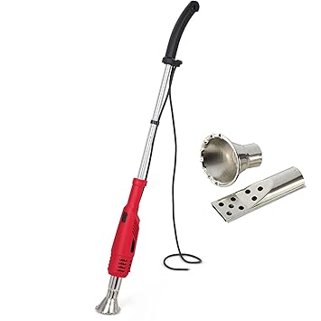 Negaor Weed Burner wi 2 Nozzles Electric Weed Remover ermal Weeding Sti BBQ Igniter 2000W Up to 650? 6ft Power d for Garden Patio Driveway