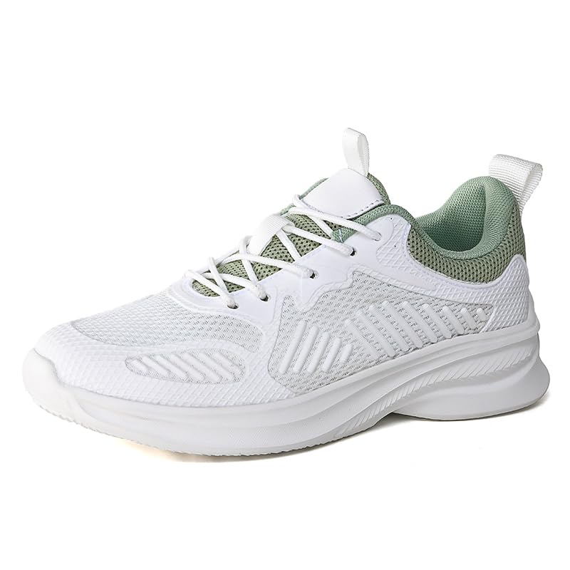 Women's White Green Sneakers