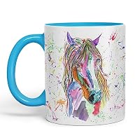 Vixar Swan - Tazza colorata con acquerello arcobaleno, idea regalo