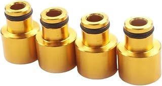 4pcs Racing Fuel Injector Top Hats Adapters Compatible For Honda Civic and Compatible For Acura RDX Injectors to B16 B18 D16Z D16Y Engines FP-1047(Silver)