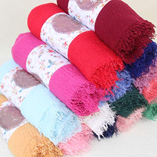 Cachecol de linho de algodão turbante, xale muçulmano, cachecol de linho, cachecol de pescoço para v