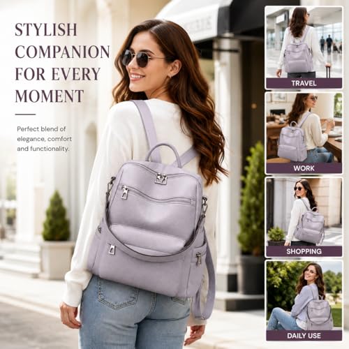 Image of Leather Backpack for Women | Large Capacity | College and Office use | PU Leather | shoulder bag for Ladies,