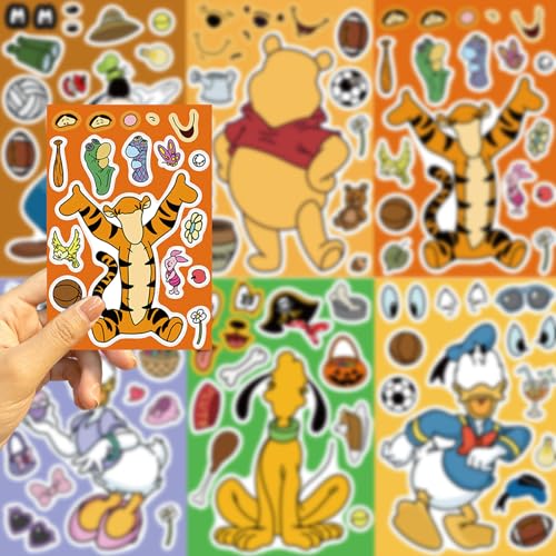 Maxsnow D54F 24 Sheets Make Your Own Stickers, Make Disney Mickey & Friends Cartoon Character thumb #2