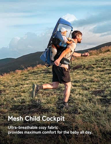 image for besrey Baby Backpack Carrier, Toddler Hiking Backpack with Safety 3-He