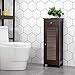 VASAGLE Bathroom Floor Cabinet, Storage Organizer, Standing Cabinet with Drawer and Single Shutter Door, Wooden, Brown UBBC43BR