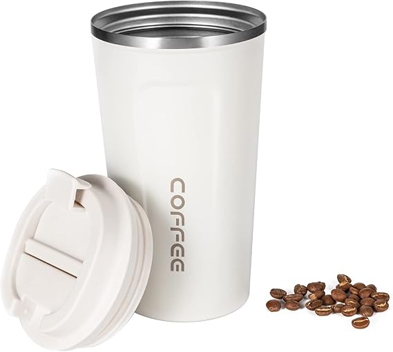 Travel Coffee Mug, 17 oz Insulated Tumbler Coffee Cups with Lids Spill