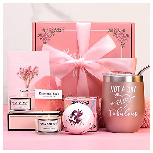 Birthday Gifts For Women, Relaxing Spa Gift Box Basket For Her Mom Sister Best Friend Unique Happy Birthday Bath Set Gift Ideas, Mothers Day Gifts From Daughter Son 30th 40th 50th 60th Self Care Gifts