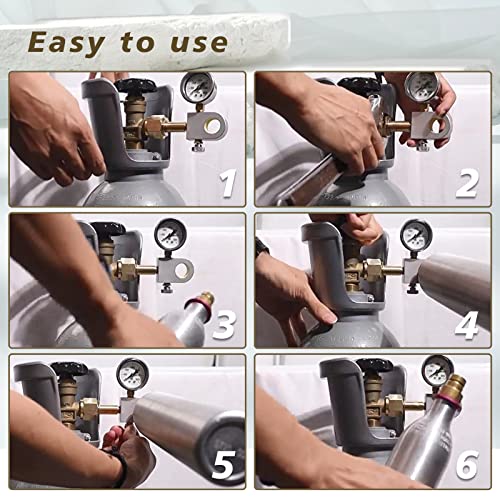 New Upgraded Co2 Refill Adapter Carbonator For Cga320 Co2 Tank Soda Refill Quick Adapter Compatible With Duo Terra Art Soda Machine #TOP3