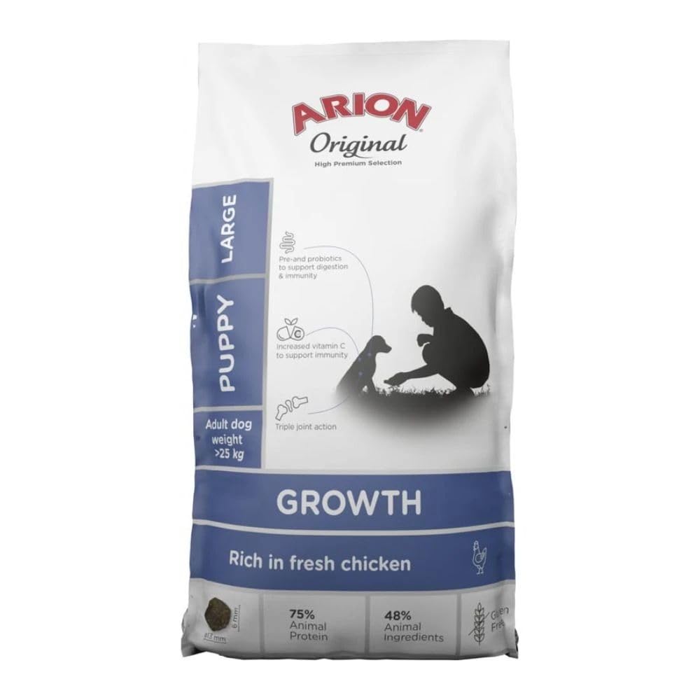 Pienso para Perro Cachorro de Raza Grande ARION Original Growth Pollo 12kg