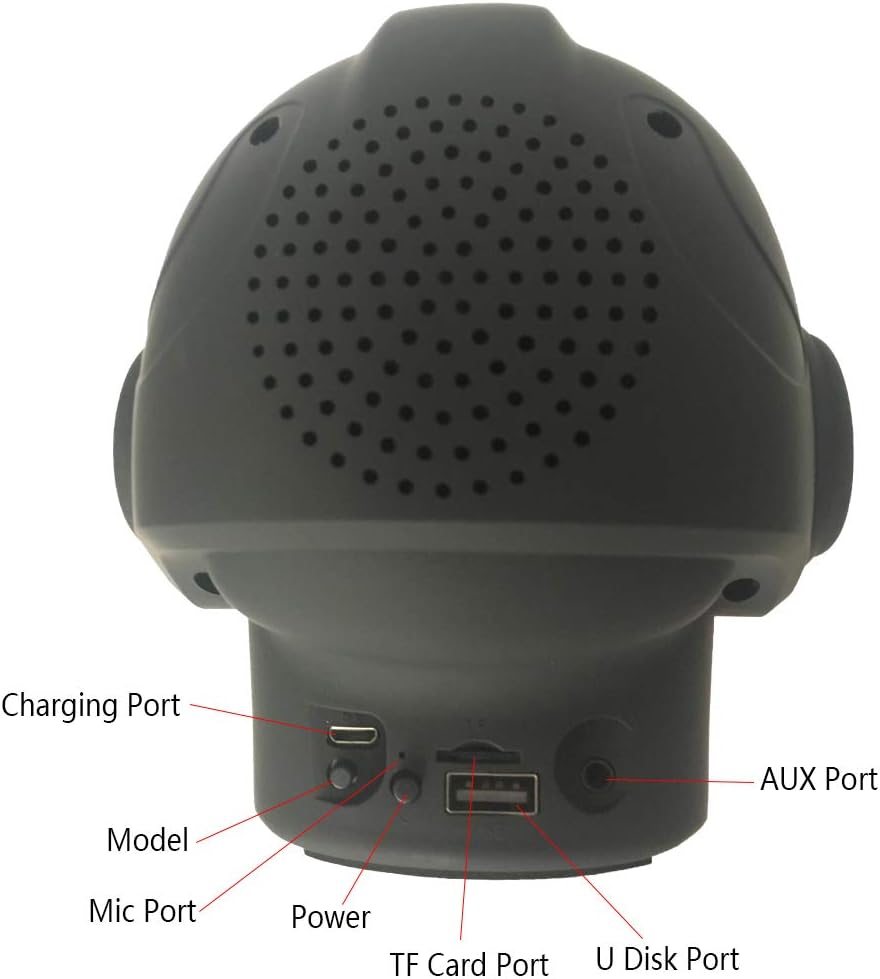 Product Deal LED Skull Head Shape Speakers, DORNLAT Portable Wireless Bluetooth Speaker with Mic, Cool Creative Art Design Super Bass Stereo Speaker for Halloween, Party, Travel, Outdoor, Home Decor