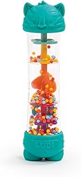 LUDI – Bastone Antipioggia per Bambini – Giocattolo sensoriale sonoro e visivo – Sfere Colorate – Effetto Pioggia lenitivo – Area Strutturata dentizione – a Partire dai 6 Mesi – 20 cm