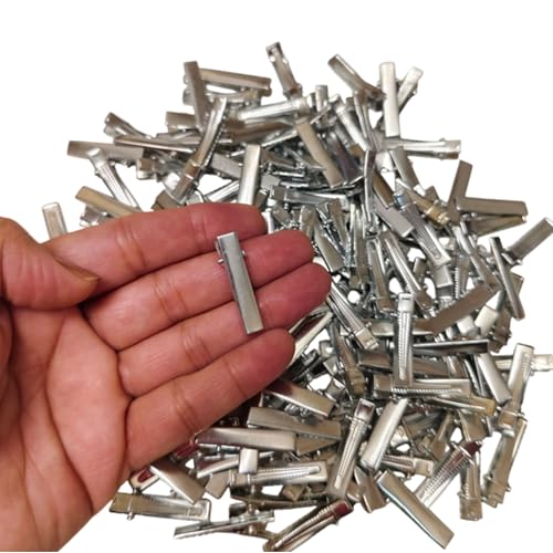 Image of ROSAURA (3 CM 50 Pcs) Alloy Steel Single Prong Alligator Hair Clips Base for DIY Hair Accessories, Barrette Hair Clips for Bow Making, Salon, and Hair Styling (Silver Flat)