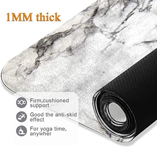 Zoeo White Marble Yoga Mat Non Slip Thick Kids Eco Friendly Rubber Workout Foldable Yoga Mat Women Exercise #TOP5