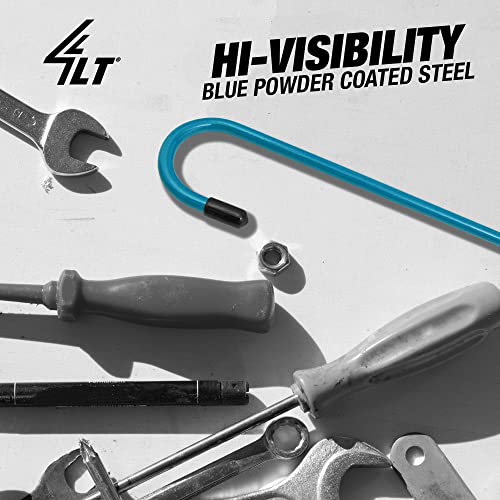 Image of 4LIFETIMELINES Brake Caliper Hanger Hooks, Durable Steel, Blue Powder Coated with Rubber Tips, for Automotive Work on Brake Axle and Suspesion Systems - 4 Pack