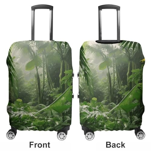 Tropical Rainforest Luggage Cover Elastic Suitcase Protector Case Anti-Scratch Washable Baggage Covers Protector For Traveling, Aircraft Consignment XL3