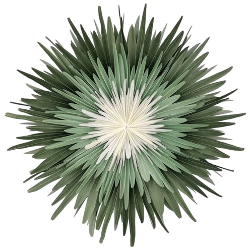 Mea-Living Stella Dalia grün - Mint - weiß 60 cm, Papierblume aus Pergamentpapier - Leuchtstern, Papierstern, Weihnachtsstern