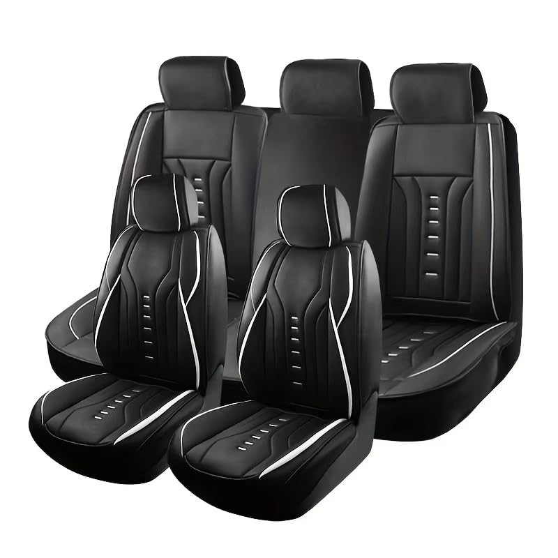 Housses de siège auto sportives en simili cuir respirant pour protection universelle 4 saisons