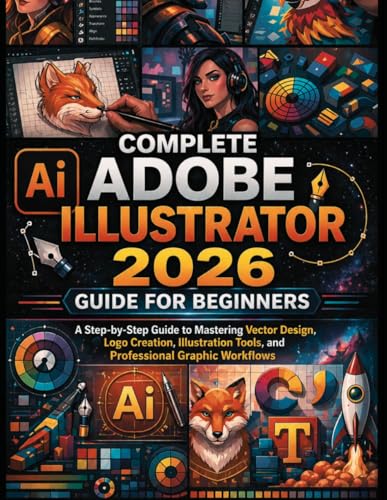  Complete Adobe Illustrator 2026 Guide for Beginners: A Step-by-Step Guide to Mastering Vector Design, Logo Creation, Illustration Tools, and Professional Graphic Workflows