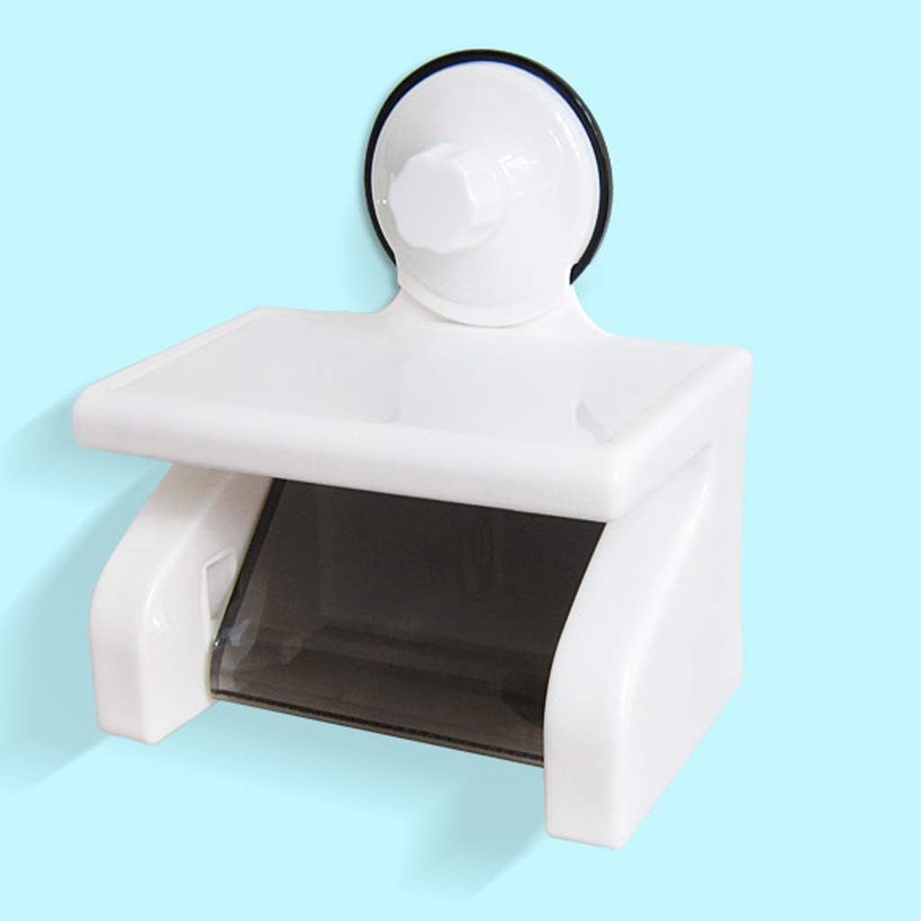 XYNSNDB Portarotolo di Carta igienica a Ventosa, Scatola di Carta in plastica, Supporto a Parete per Dispenser di Carta igienica Impermeabile con Funzione Muti