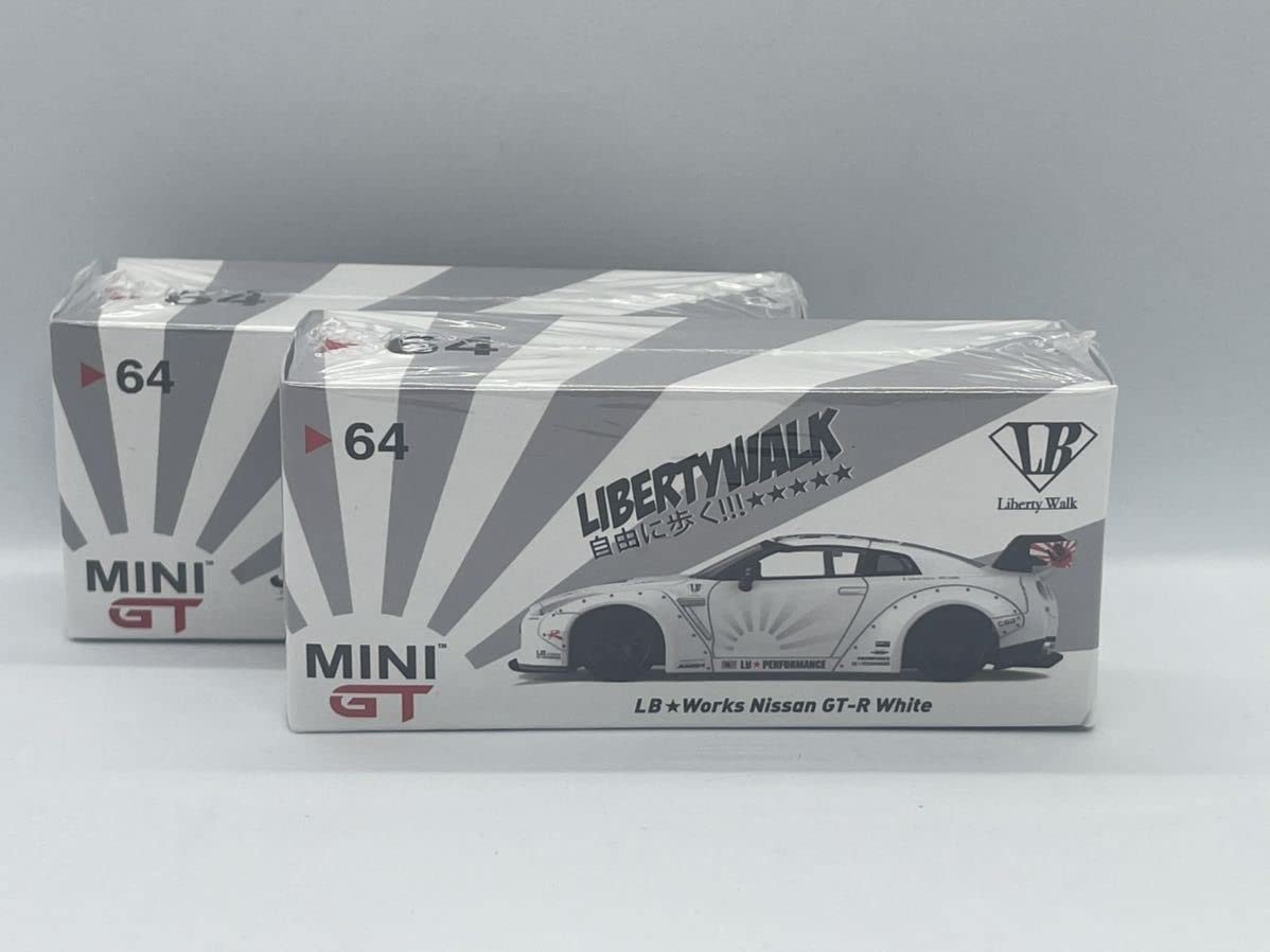 Amazon | 1/64 MINI GT LB WORKS GT-R R35 White 左右ハンドル2台 