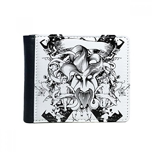 Portefeuille en cuir bifold motif art monstre baroque